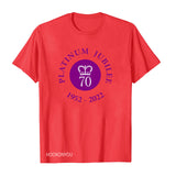 Inspired by Queen's Platinum Jubilee 2022 Elizabeth 70 Years T-Shirt Graphic Print Crew Neck