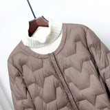 Women Winter Coats Puffer Jacket Down Coat Down Jacket Women's Mid-Length Round Neck White Duck Down Coat