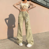 Julia Fox Low Rise Trousers Autumn and Winter Women's Jeans Loose Casual Pants