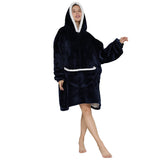 Hoodies Blankets Velvet Padded Loose Long Hooded Coat Flannel Lazy Sweater