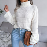 The Rock Turtleneck Autumn and Winter Turtleneck Long Sleeve Hollowed Leisure Bottoming Knitted Sweater