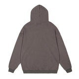 Mens Fall Outfits Hoodie Sweater Worn Looking Washed-out Hooded Jacket Loose Men