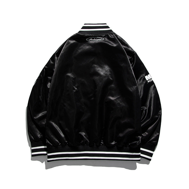 Vintage Letterman Jacket Spring All-Matching Embroidered Baseball Uniform