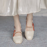 Nude Block Heel Peep Toe Sandals