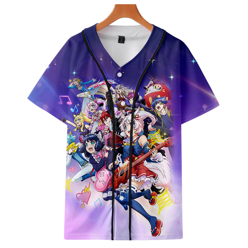 Baggy Baseball Jersey Digital Short-Sleeved Baseball Uniform Summer