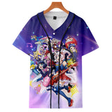 Baggy Baseball Jersey Digital Short-Sleeved Baseball Uniform Summer