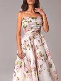 Bridesmaid Dress Summer Tube Top Sleeveless Large Swing Dress