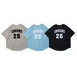 Baggy Baseball Jersey Hip Hop Short Sleeve Baseball Style Loose Casual Shirt Men