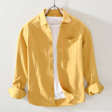 White Work Shirts Spring/Summer Single Pocket Long Sleeve Casual Shirt