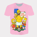Homer Simpson Shirt Spring and Summer Men's Printed Loose Short Sleeve