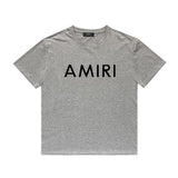 Amiri T Shirt Letter Print Casual Hip Hop round Neck Short Sleeve T-shirt