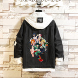 Comic Denim Jacket Men's and Women's Fashion Denim Jacket Top
