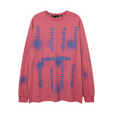Mens Fall Outfits Autumn Portrait Graffiti Printing Long Sleeve T-shirt Men Oversize