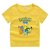 Children Pokemon Pikachu T Shirt Cotton T-shirt Casual Sports