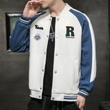 Blue Varsity Jacket Men's Spring/Autumn/Winter Sports Casual Jacket Baseball Uniform