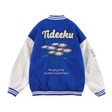 Alaska Varsity Jacket Vintage Color Block Embroidery Baseball Jacket Women's Jacket