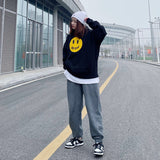 Drew House Drew Smiley Face Letter Sweater Loose Trendy High Street Couple Pullover Hoodie Men