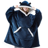Hoodies Blankets Lambswool Lazy Blanket Home Casual Plush Sweater Cute