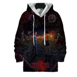 Stranger Things Hoodie Autumn Men's Casual Loose round Neck Hooded Hoodie
