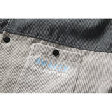 Corduroy Varsity Jacket Same Earrings for Couple Corduroy Slim Fit Baseball Uniform Jacket Coat