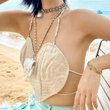 Music Festivals Rave Outfits Girls Tops Spring and Summer Women's Clothing Sexy Exposed Navel