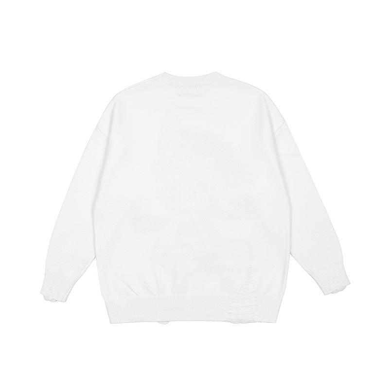 Mens Fall Outfits Cartoon Couple Sweater Loose Casual Autumn and Winter Long Sleeve Sweater