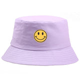 Smiley Face Cap Embroidered Fisherman Hat