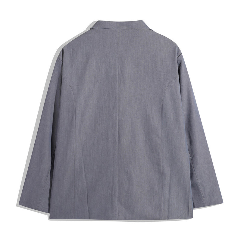 Men's Casual Suit Man Blzer Solid Color Suit Coat Men's Loose Lapels Casual Small Suit Jacket