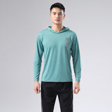 Sweat Wicking Shirt Men's Sweater Hooded Long-Sleeved T-shirt