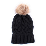 Women Winter Hats Winter Wool Hat Solid Color Women Warm Knitted Hat