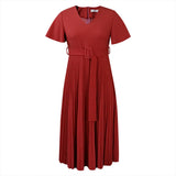 Nina Parker plus Size Dresses plus Size Pleated Dress
