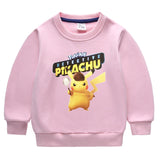 Children Pokemon Pikachu Hoodie Children's Fleece-Lined Sweater