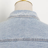 Brown Cropped Varsity Jacket Short Jacket Denim Jacket