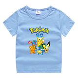 Children Pokemon Pikachu T Shirt Cotton T-shirt Casual Sports