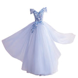 Women'S Evening Dress Ball Gown Princess Quinceanera Wedding Dresses Sexy Blue Evening Dress Banquet Host Formal Dress