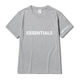 Fog Fear of God T Shirts Essentials Letter Hot Stamping Crew Neck Casual T-shirt