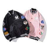 NASA Varsity Jacket Casual Baseball Uniform Men's Jacket Pink Jacket