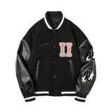 Bone Varsity Jacket Autumn Stitching Baseball Uniform Men's Loose Casual Jacket
