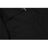 Men's Casual Suit Man Blzer Dark Solid Color Zipper Decorations Blazer Men's Single Breasted Loose Casual Small Suit