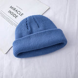 Toboggan Hat Women's Trendy Autumn and Winter Knitted Woolen Cap Winter