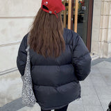 Women Winter Coats Puffer Jacket Down Coat Casual Loose White Duck Down Thickening Stand Collar Coat