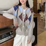 Preppy Aesthetic Sweater Spring and Autumn Vintage Loose Knitted Cardigan Sweater Coat