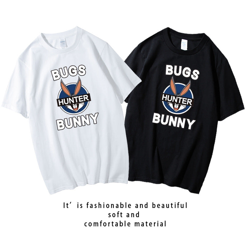 Bugs Bunny Shirt round Neck Loose Short Sleeves T-shirt