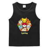 Children Pokemon Pikachu T Shirt Cotton Leisure Sports Sweat-Absorbent