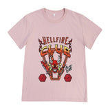 Hellfire Club Shirt Stranger Things Printed Cotton Short Sleeve T-shirt