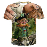 Saint Patrick's Day Closing 3D Printed T-shirt Short Sleeve Top