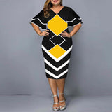 Nina Parker Black Dress Flounced Sleeve plus Size Women's Dress
