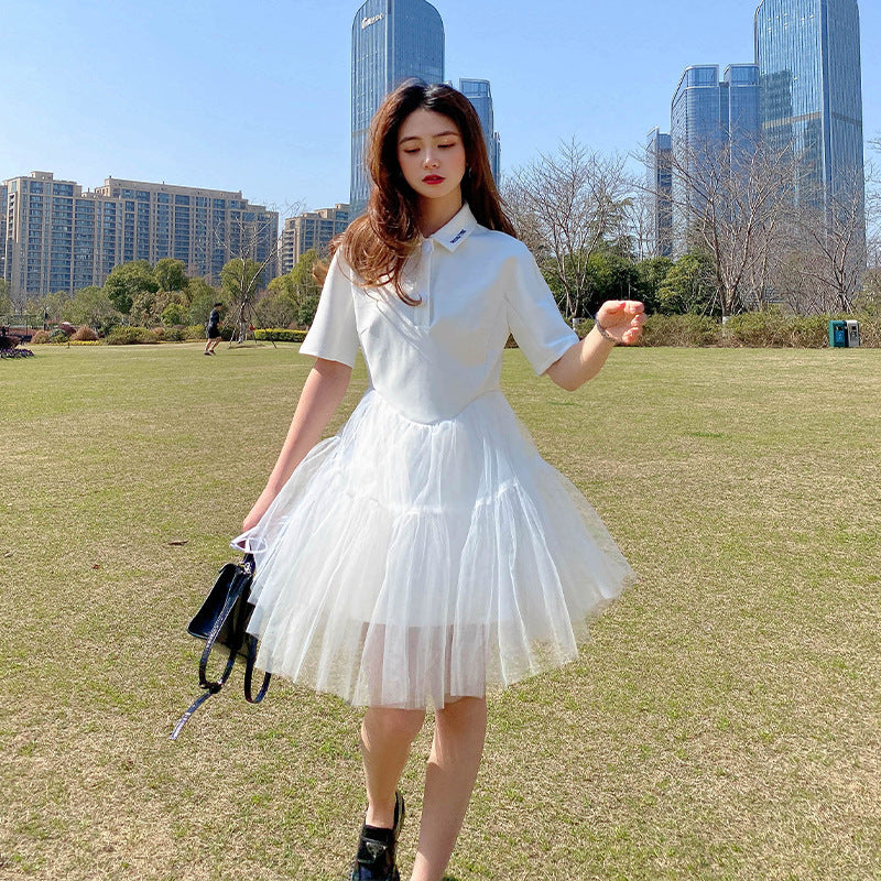 Daisy Buchanan Dress White Dress Women'S Summer Short Skirt Gauze Skirt