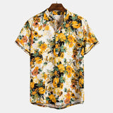 Men Hawaii Shirts Men's Casual Short Sleeve Shirt