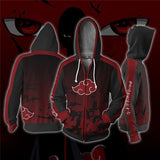 Itachi Uchiha Costume Naruto Akatsuki Cloak Hoodie Cosplay Sweatshirt